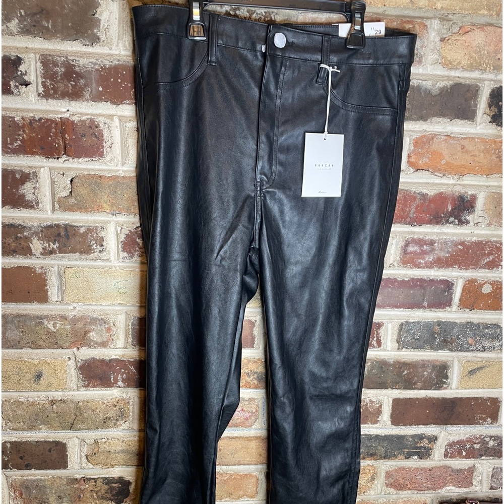 KanCan faux leather pants size 11/29 nwt
